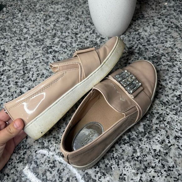 MICHAEL Michael Kors Tan and Pink Flats with Rhinestone Embellishment - Picture 9 of 12